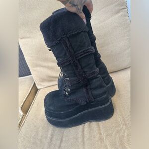 DEMONIA MOON COZY BOOTS